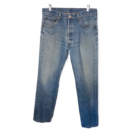 Vintage 501 Levi’s Medium Wash Straight Leg Jeans - Picture 3 of 13